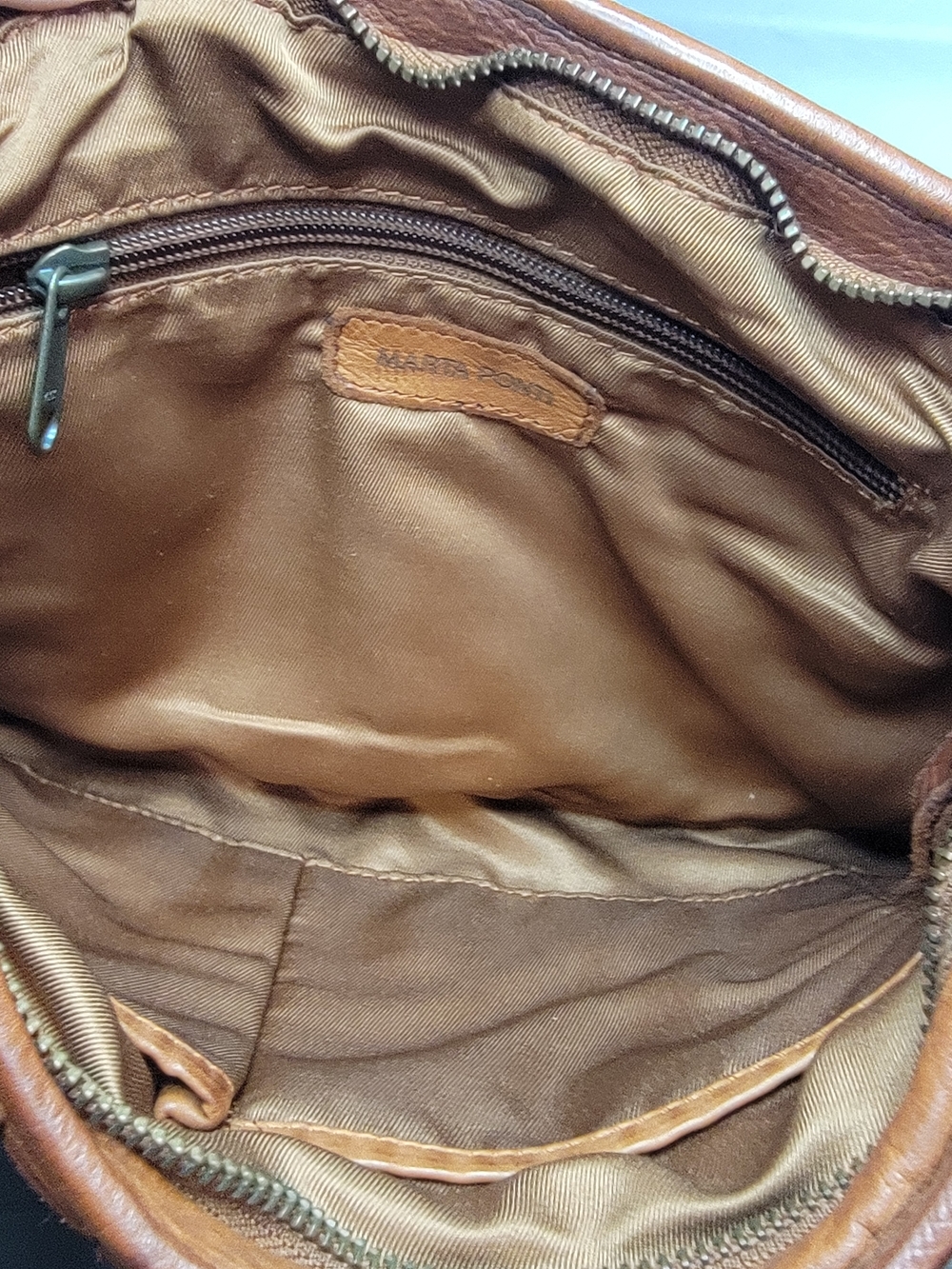 Marta Ponti Woven Leather Shoulder Bag in Chestnut Brown - Picture 7 of 11